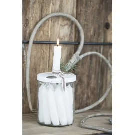 Holder af glas til bedelys fra Ib Laursen