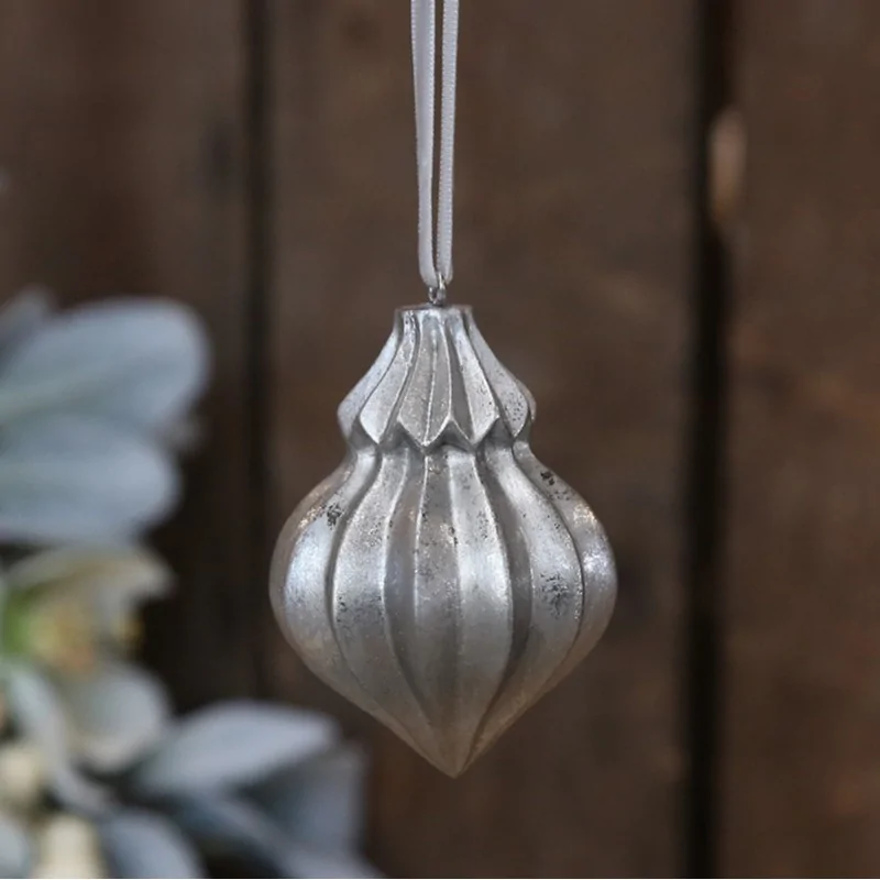 Juleornament m. ophæng - sølv