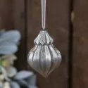 Juleornament m. ophæng - sølv