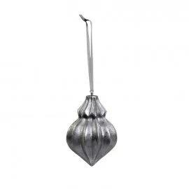 Juleornament m. ophæng - sølv