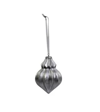 Juleornament m. ophæng - sølv