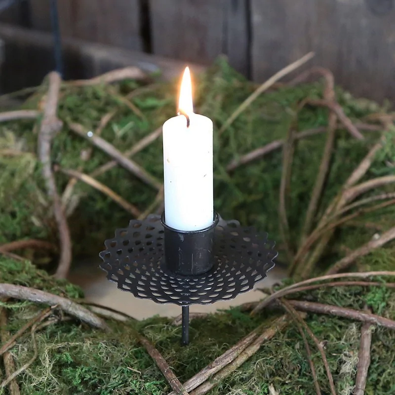 Lysholder m. spyd og et flot mønster