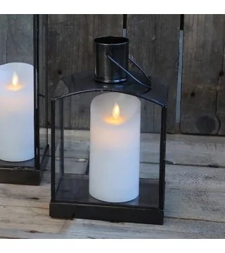 Lanterne i sort - 27cm høj