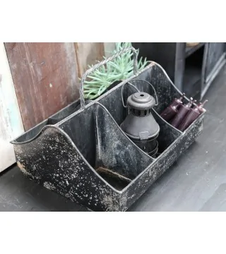 Metal kasse med 6 rum fra Chic Antique