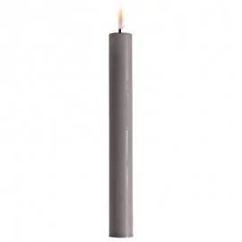LED kronelys grå 24 cm - 2 stk.