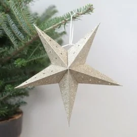 Vintage papirstjerne guld