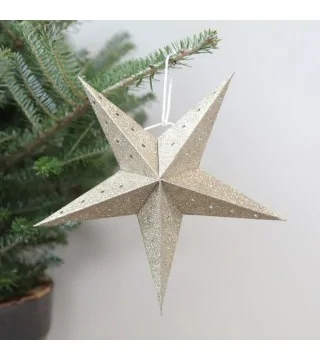 Vintage papirstjerne guld