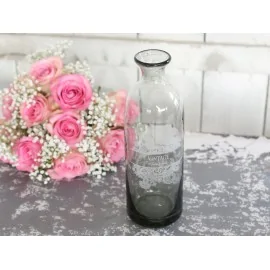 Vase med print i smoked grå fra Chic Antique
