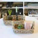 Bakke i flettet rattan - sæt a 2