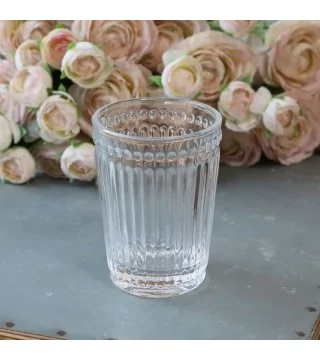 Tandkrus i glas m. riller