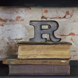 Bogstav i metal -  "R" 10 cm