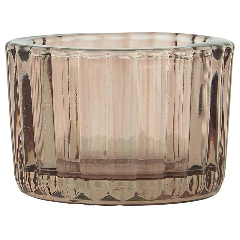 Fyrfadsstage i glas fra Ib Laursen - Plum