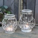 Chic Antique lanterne med blomster dekor