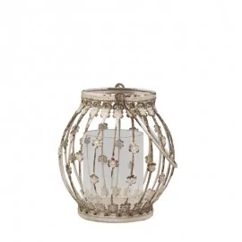 Chic Antique lanterne med blomster dekor