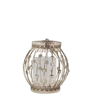 Chic Antique lanterne med blomster dekor