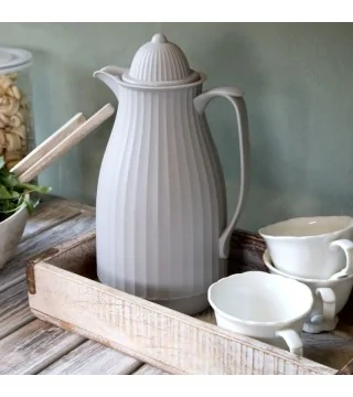 Termokande med riller i/ mocca - Chic Antique