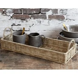 Bakke i flet med håndtag - aflang