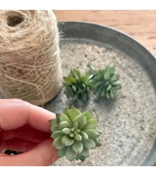 Kunstig sukkulent (lys) - mini 6 cm.