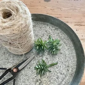 Kunstig sukkulent (lys) - mini 6 cm.