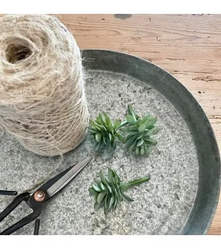Kunstig sukkulent (lys) - mini 6 cm.