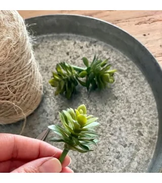Kunstig sukkulent (lys) - mini 6 cm.