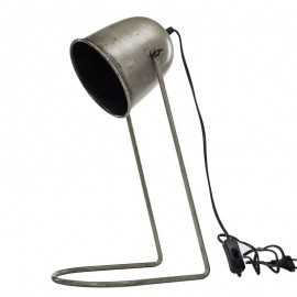 Bordlampe i metal med patina - H45 cm.
