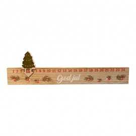 Julekalender i træ - 36,5 cm. lang