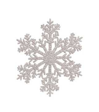 Snefnug med glimmer fra Chic Antique - Ø20 cm.