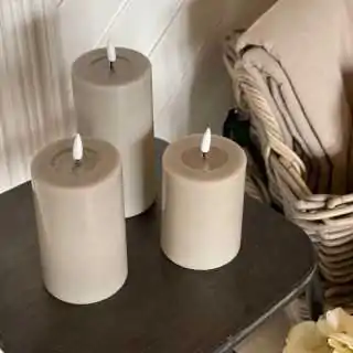 kunstige bloklys i farven sand