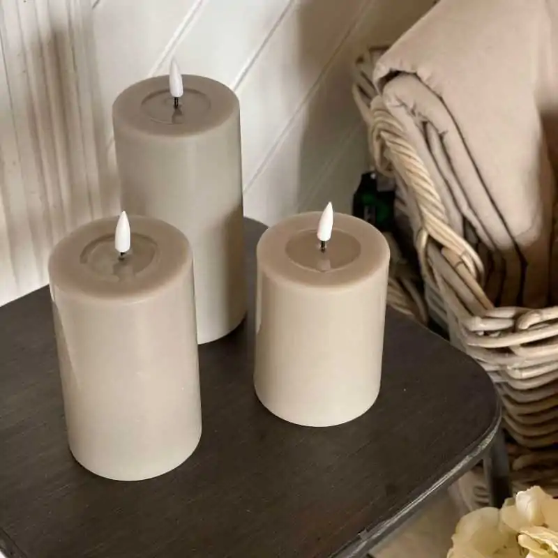 kunstige bloklys i farven sand