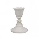 Lysestage i antique creme - 8 cm