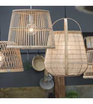 loftslampe i flet / bambus fra Ib laursen