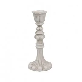 Lysestage i antique creme - 17 cm