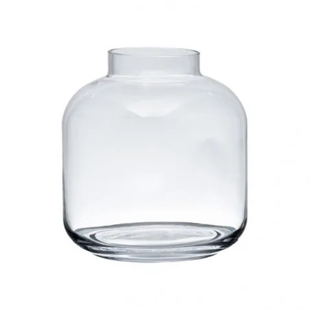 rund glasvase i klar glas