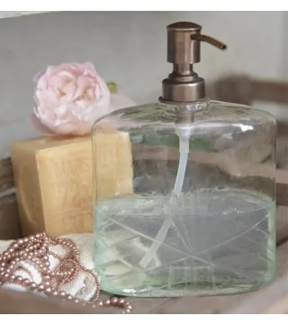 Sæbedispenser i glas fra JDL