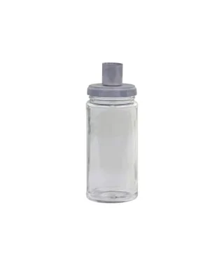 lysestage i glas med låg