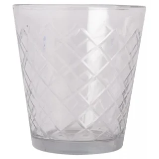 Fyrfadsstage klar glas med...