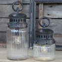 Lanterne i fransk landstil 22cm med batteri