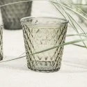 Fyrfadsstage/lygte i glas fra Ib Laursen