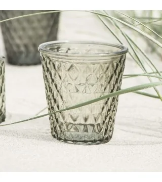 Fyrfadsstage/lygte i glas fra Ib Laursen