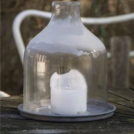 Lysbakke fra Ib Laursen i Zink 19,5 cm.