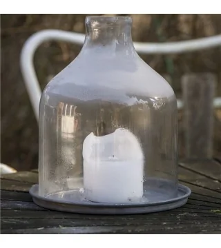 Lysbakke fra Ib Laursen i Zink 19,5 cm.