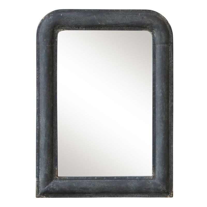 vintage spejl med sort jernramme