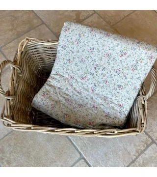 blomstret vattæppe / quilt i bomuld