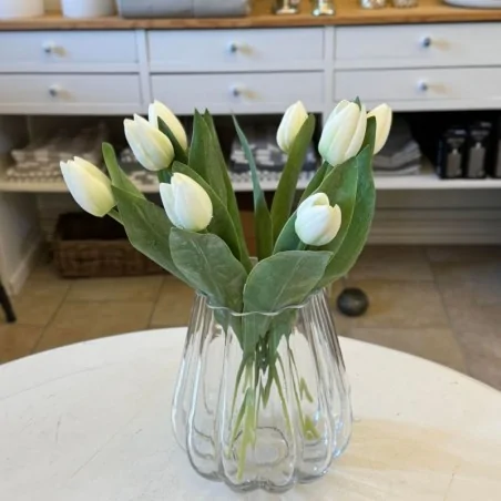 hvide tulipaner i vase