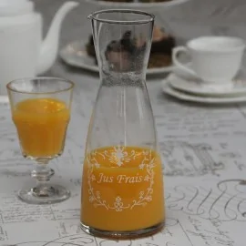 Glaskande med tekst fra Chic Antique