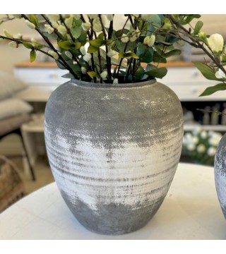 Vase / skjuler i rustik grå - H33 cm.