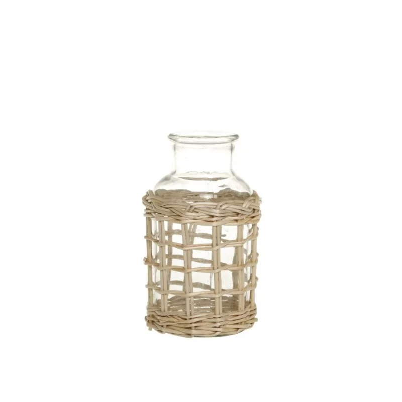 Vase i glas med flet