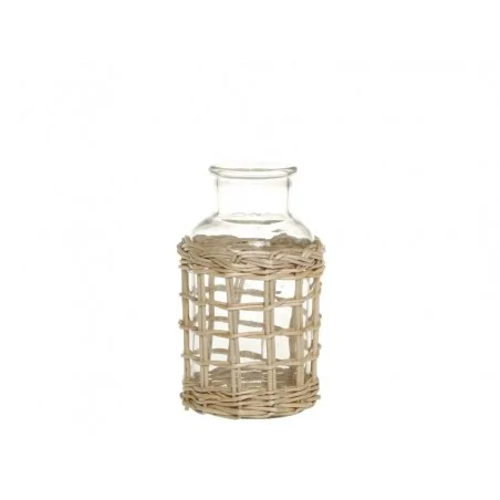 Vase i glas med flet