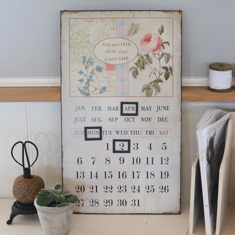 Evighedskalender i vintage stil